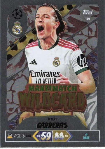 149 Álvaro Carreras (Real Madrid CF) - Man of the Match Wildcard  ★ Rare (MACL2627)