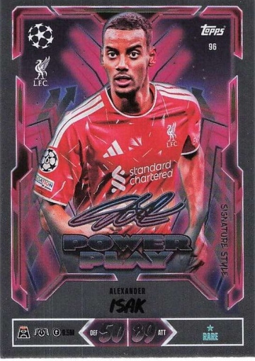096 Alexander Isak (Liverpool) - Power Play Signature Style  ★ Rare (MACL2627)