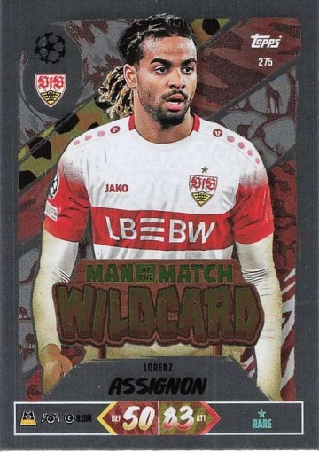275 Lorenz Assignon (VfB Stuttgart) - Man of the Match Wildcard  ★ Rare (MACL2627)