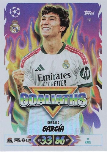 151 Gonzalo García (Real Madrid CF) - Goaliaths  ★ Rare (MACL2627)