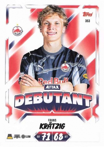 353 Frans Krätzig (FC Salzburg) - Attax Debutant (MACL2627)