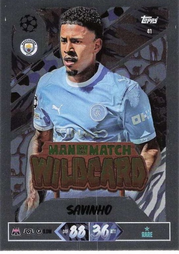 041 Savinho (Manchester City) - Man of the Match Wildcard  ★ Rare (MACL2627)