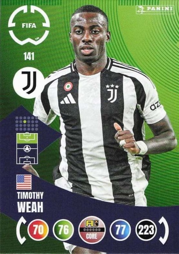 141.  Timothy Weah (Juventus) (PAXLCWC25)