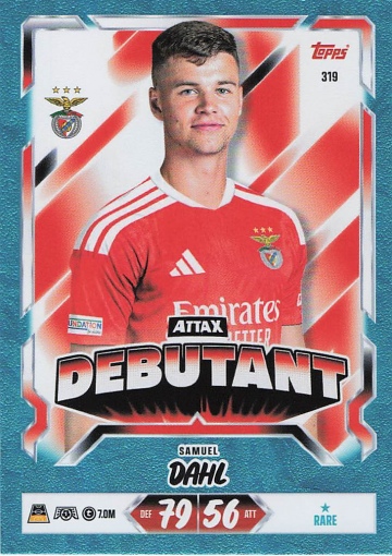 319R Samuel Dahl (SL Benfica) - Attax Debutant (MACL2627)