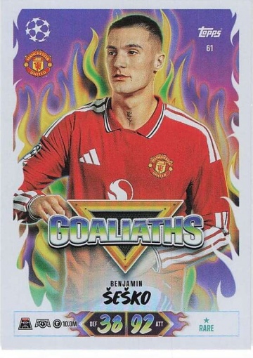 061 Benjamin Šeško (Manchester United) - Goaliaths  ★ Rare (MACL2627)
